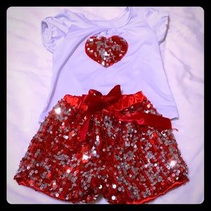 Toddler girl valentines outfit